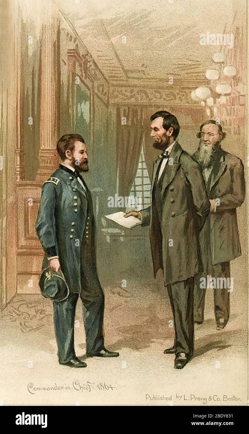 Ulysses S. Grant avec Abraham Lincoln, 1864 Banque D'Images