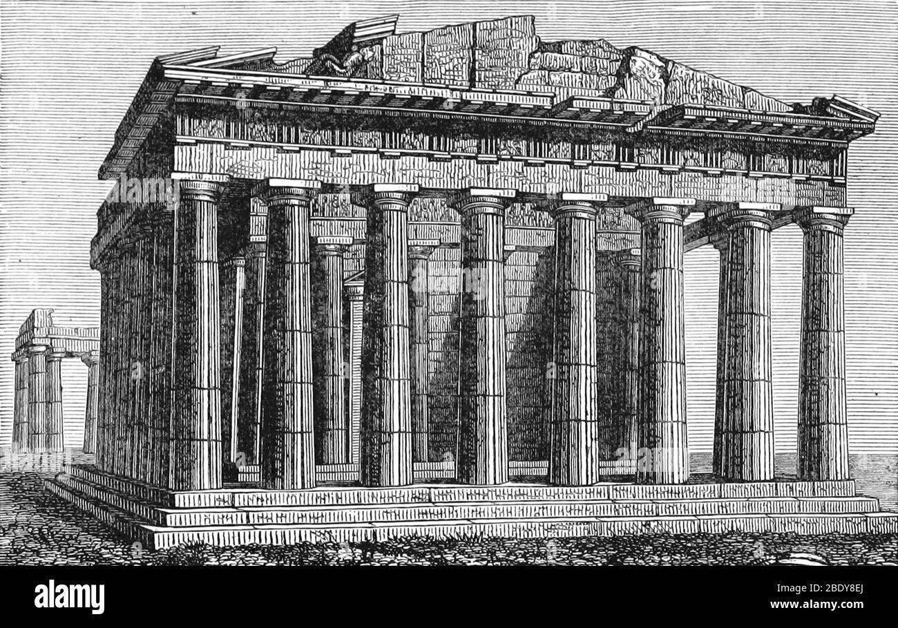 Acropole d'Athenian, Parthénon Banque D'Images