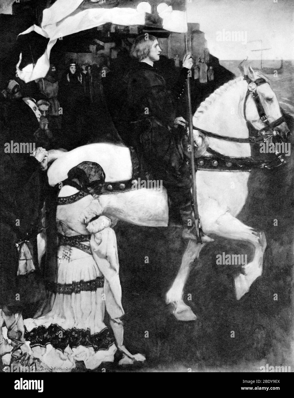 Sir Galahad, Chevalier de la table ronde Banque D'Images