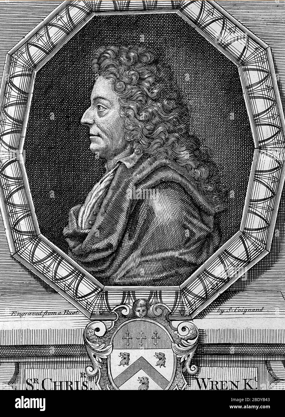 Sir Christopher Wren, Architecte et scientifique Banque D'Images