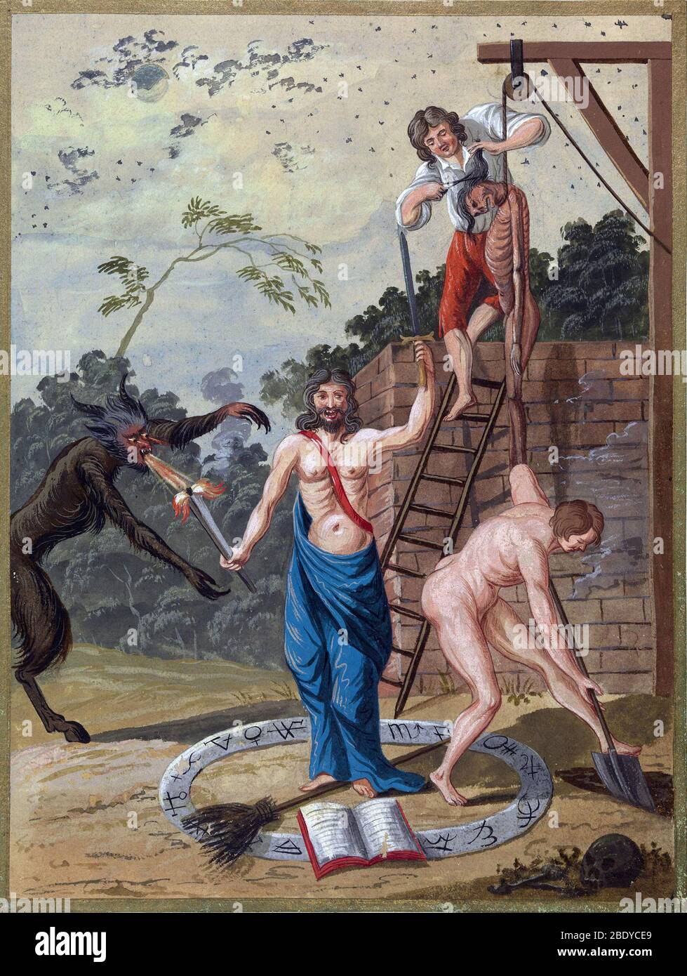 Nécrocy, XVIIIe siècle Banque D'Images