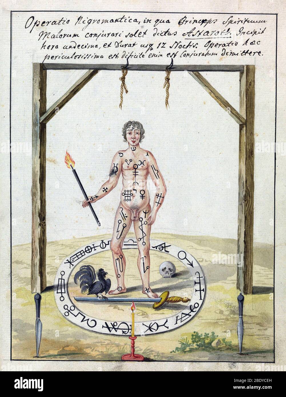 Rituel du Cercle magique, XVIIIe siècle Banque D'Images