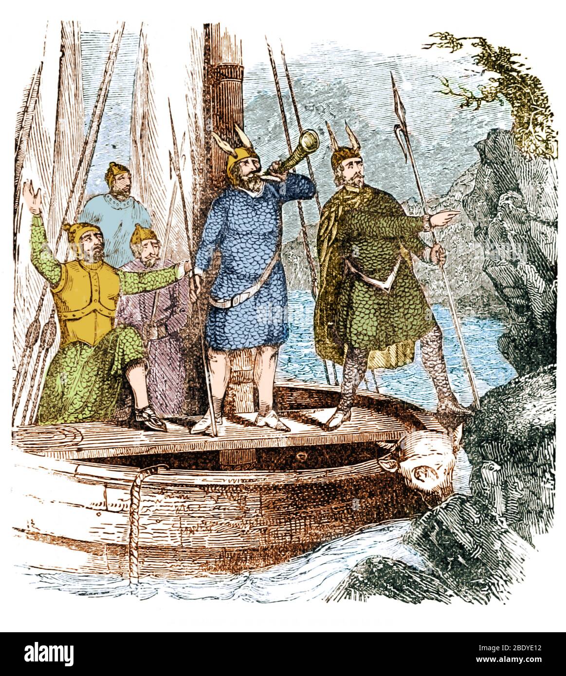 Atterrissage des Vikings dans les Amériques Banque D'Images