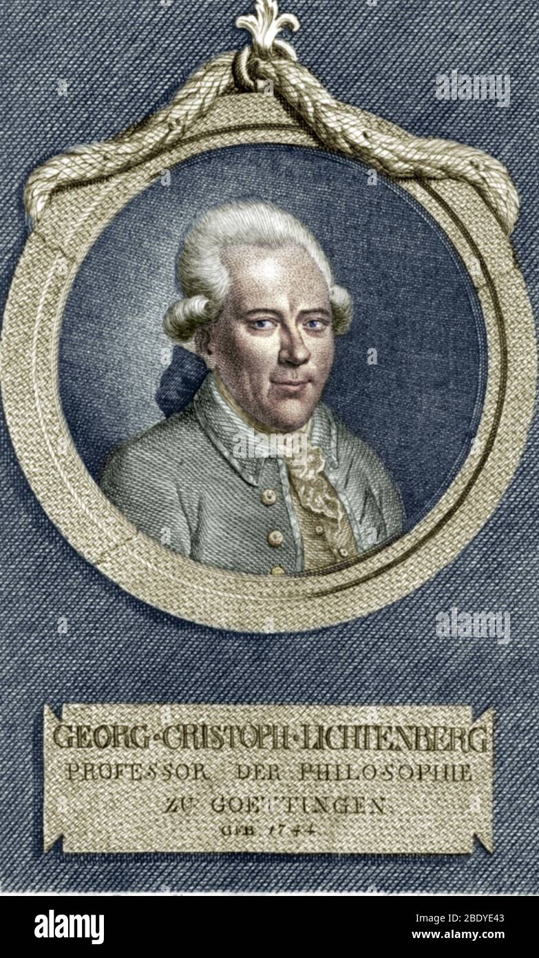 Georg Christoph Lichtenberg, le scientifique allemand Banque D'Images