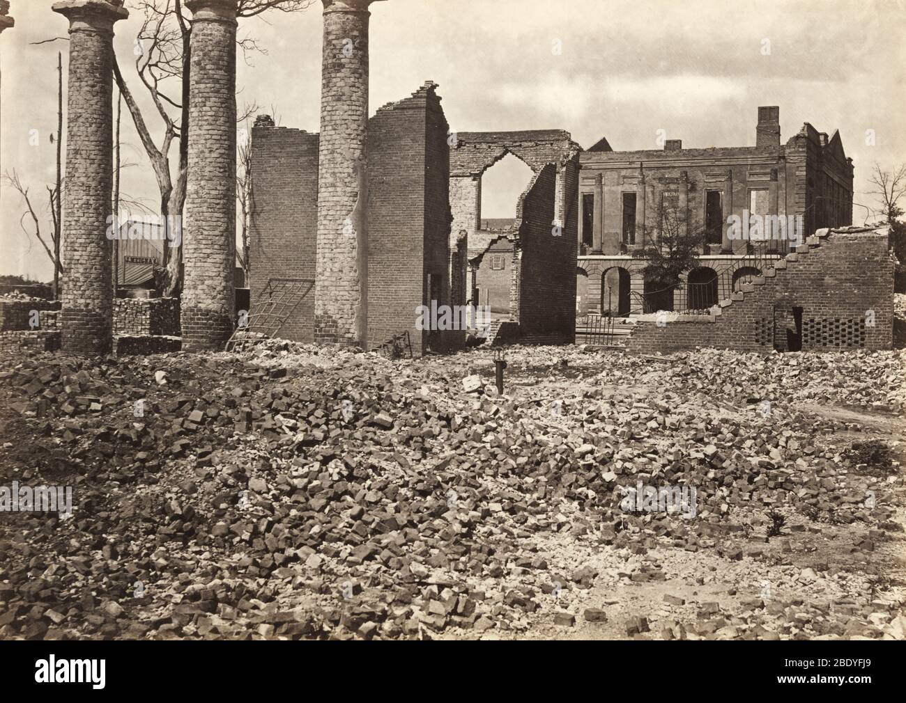 Ruines en Caroline du Sud, guerre civile américaine, 1865 Banque D'Images