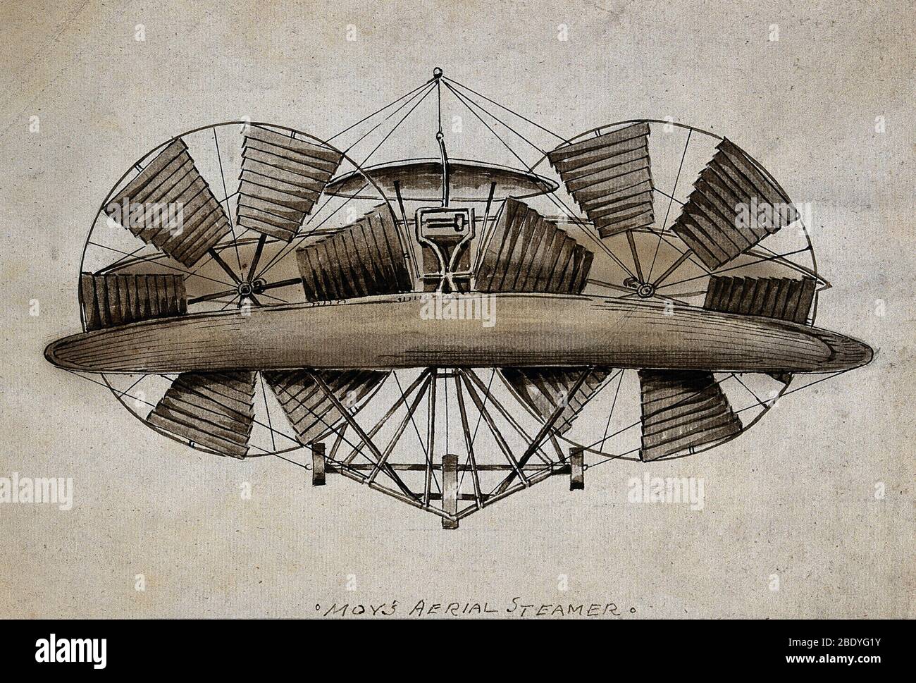 Cuiseur vapeur Moy Aerial, 1875 Banque D'Images