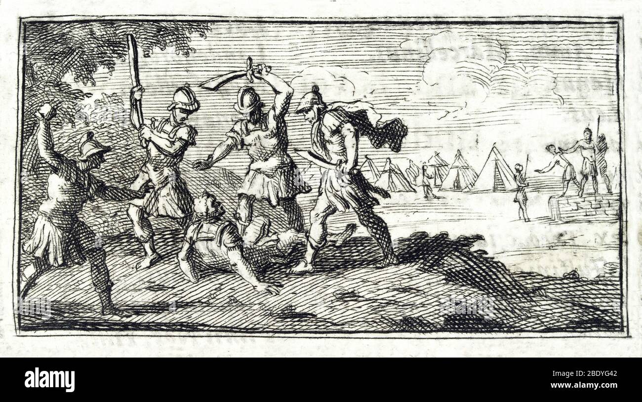 La peine de l'armée romaine, punie par des pairs Banque D'Images