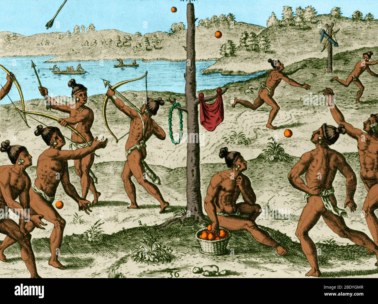 Sports américains indigènes, XVIe siècle Banque D'Images