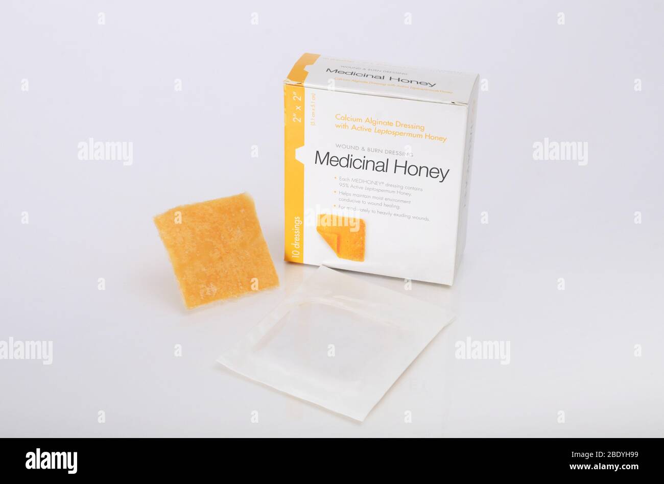 Le miel médicinal, Pansement alginate de calcium Banque D'Images