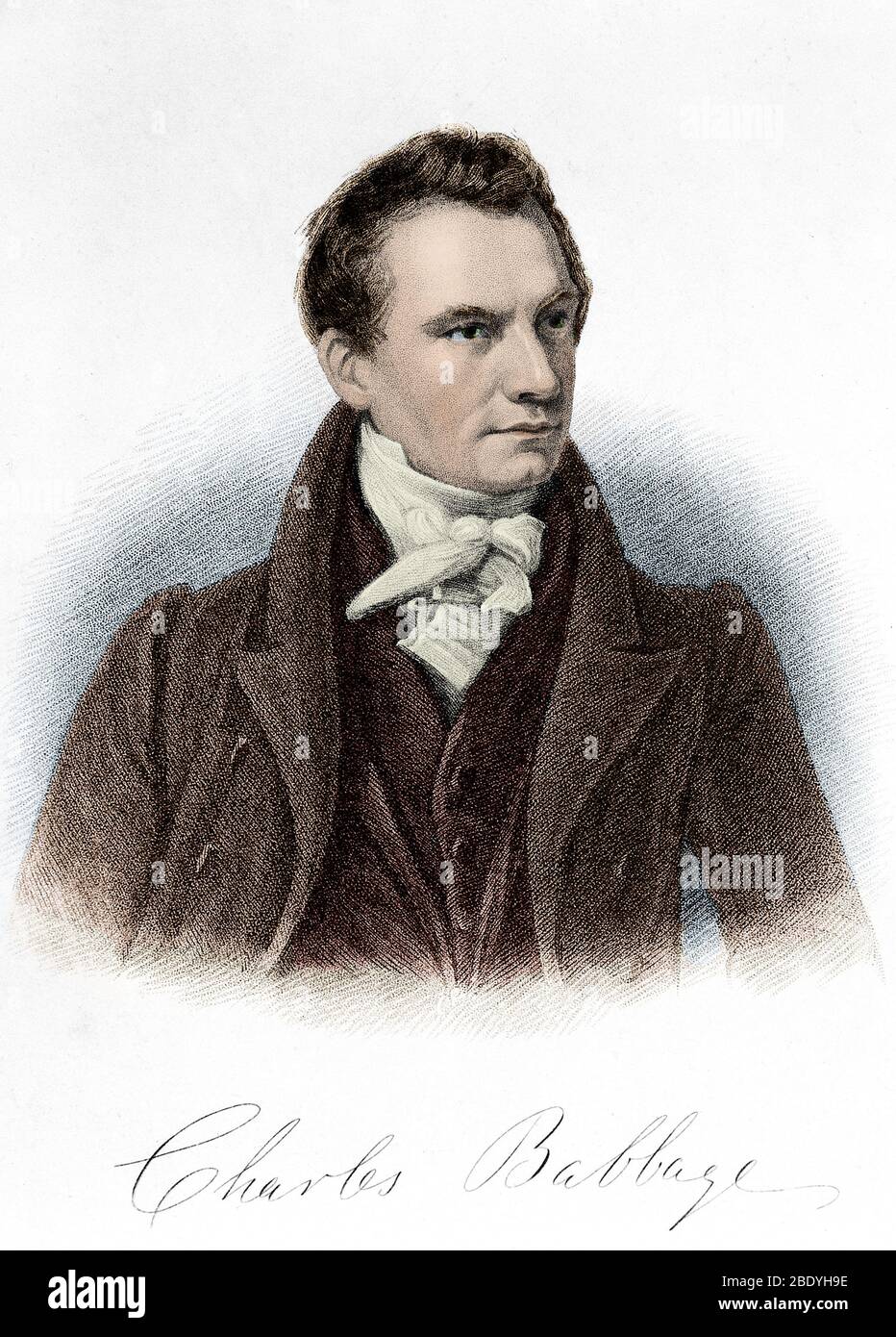 Charles Babbage, l'anglais scientifique en informatique Banque D'Images