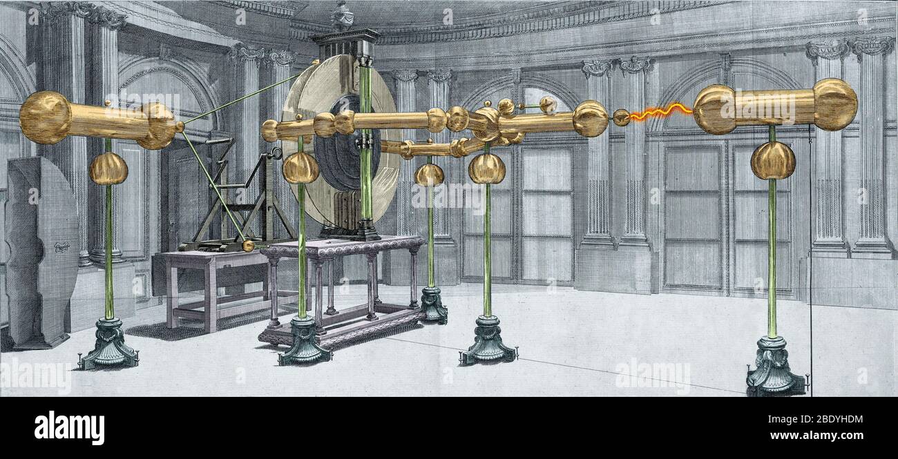 Générateur électrique statique, c. 1790 Banque D'Images