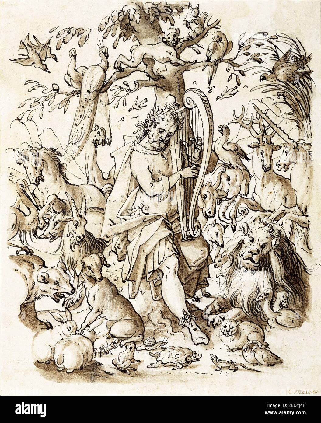 Orpheus animaux de charme, 1600 Banque D'Images