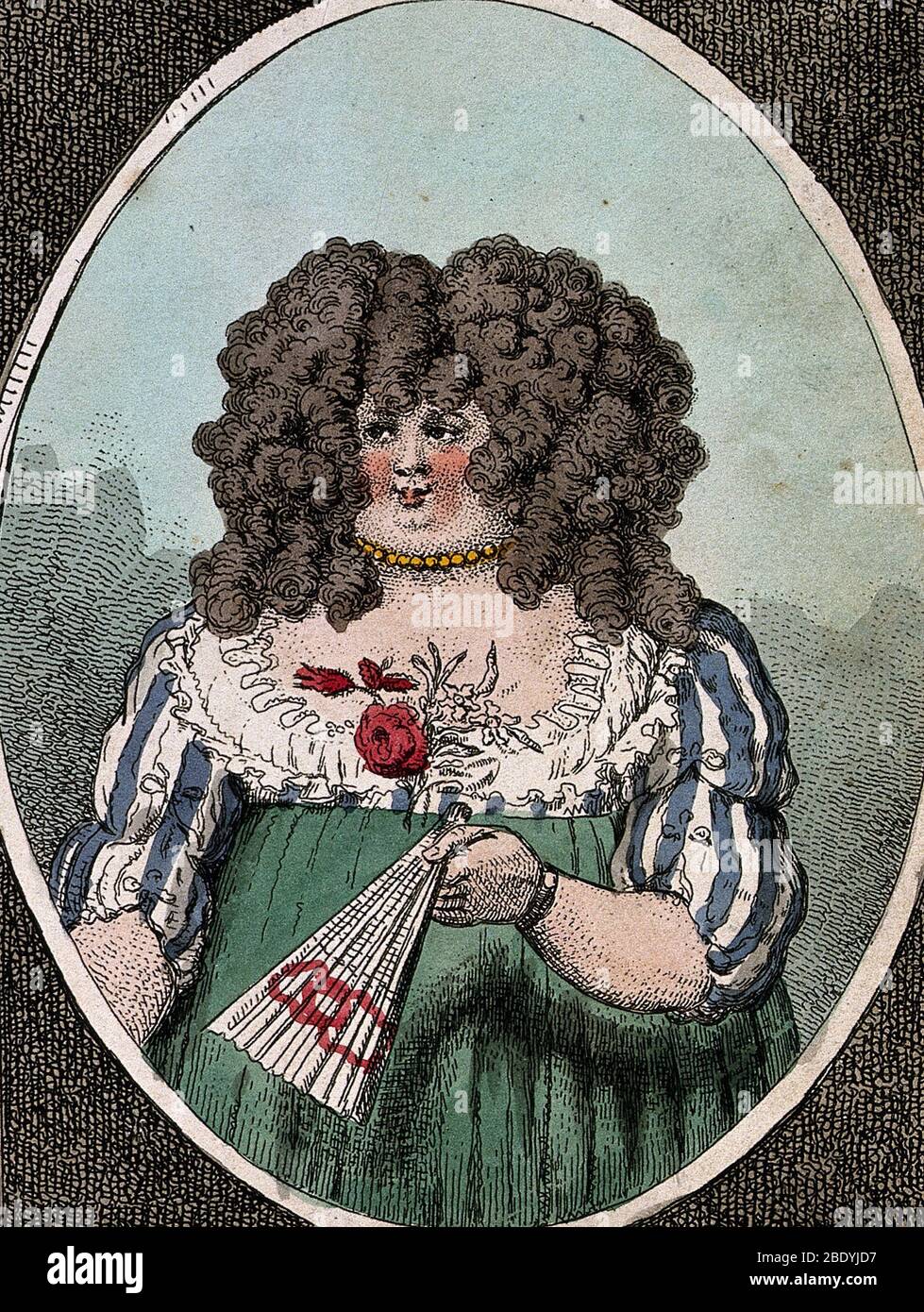 Coiffure élaborée, Wig, XVIIIe siècle Banque D'Images