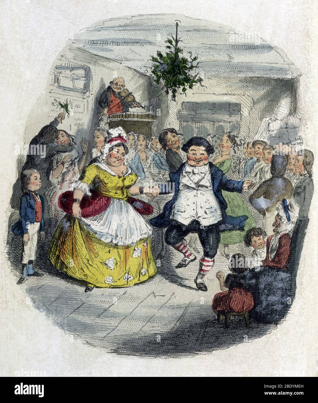 Un Noël Carol, le bal de M. Fezziwig, 1843 Banque D'Images
