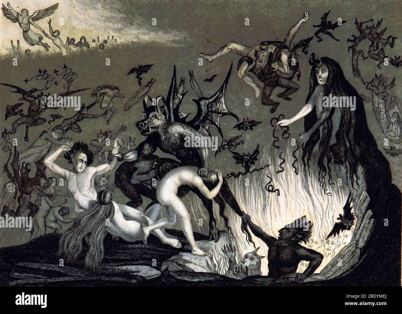 Hellmouth, entrée en enfer, 1834 Banque D'Images