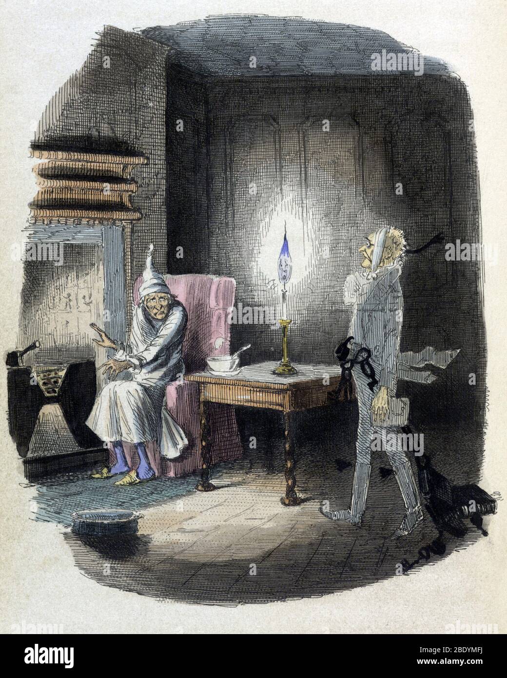Un Noël Carol, le fantôme de Marley, 1843 Banque D'Images