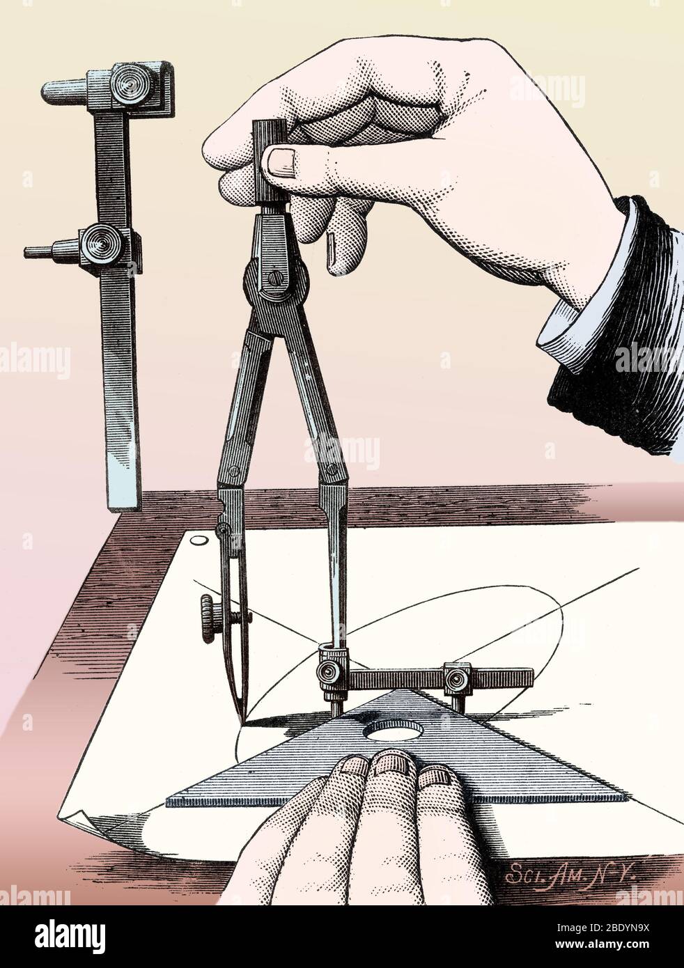 Outils de dessin technique Banque D'Images