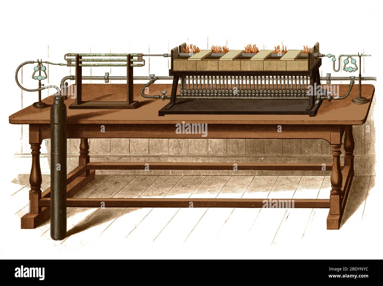 Jutus von Liebig, appareil de combustion Banque D'Images