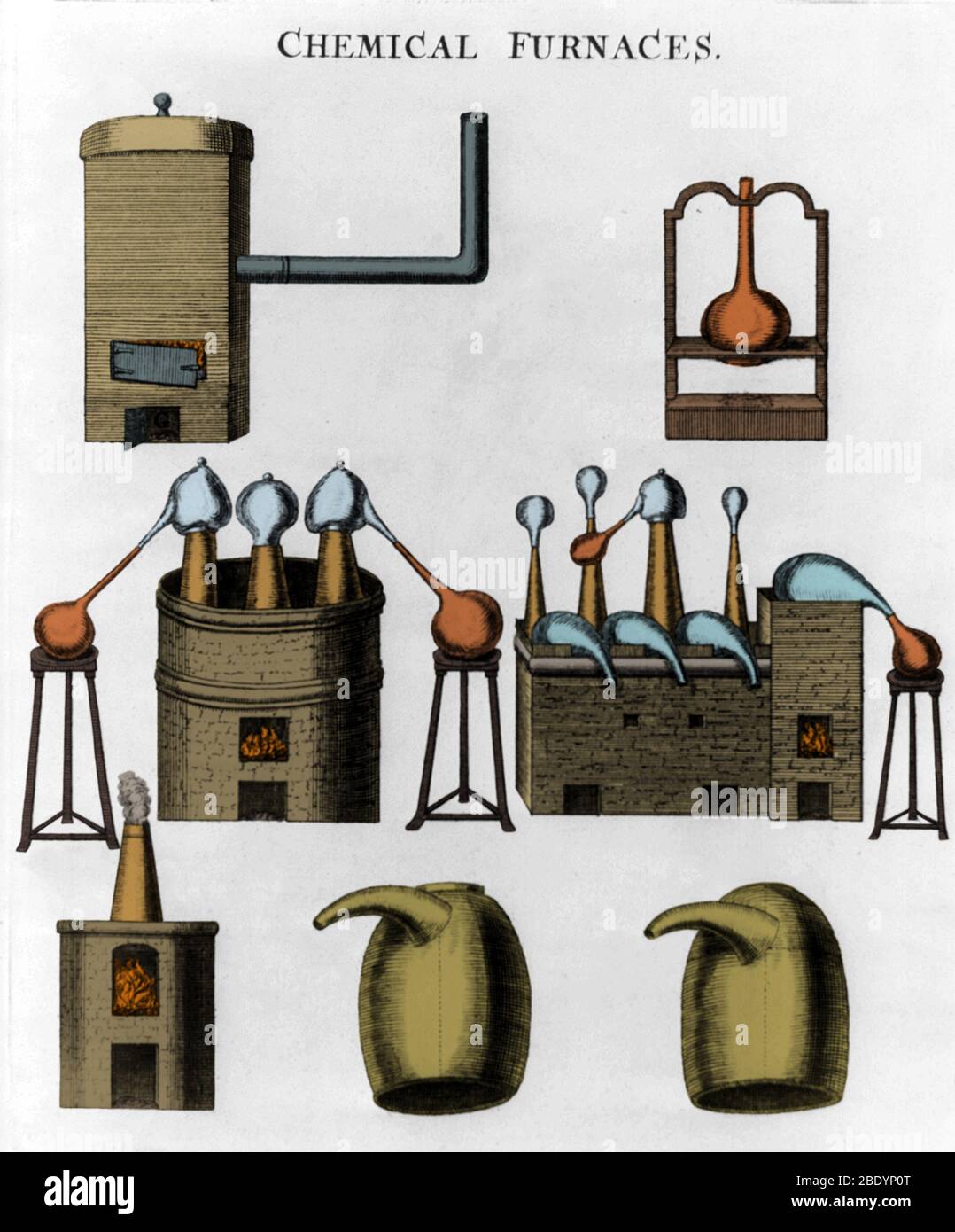 Fours chimiques, 1727 Banque D'Images