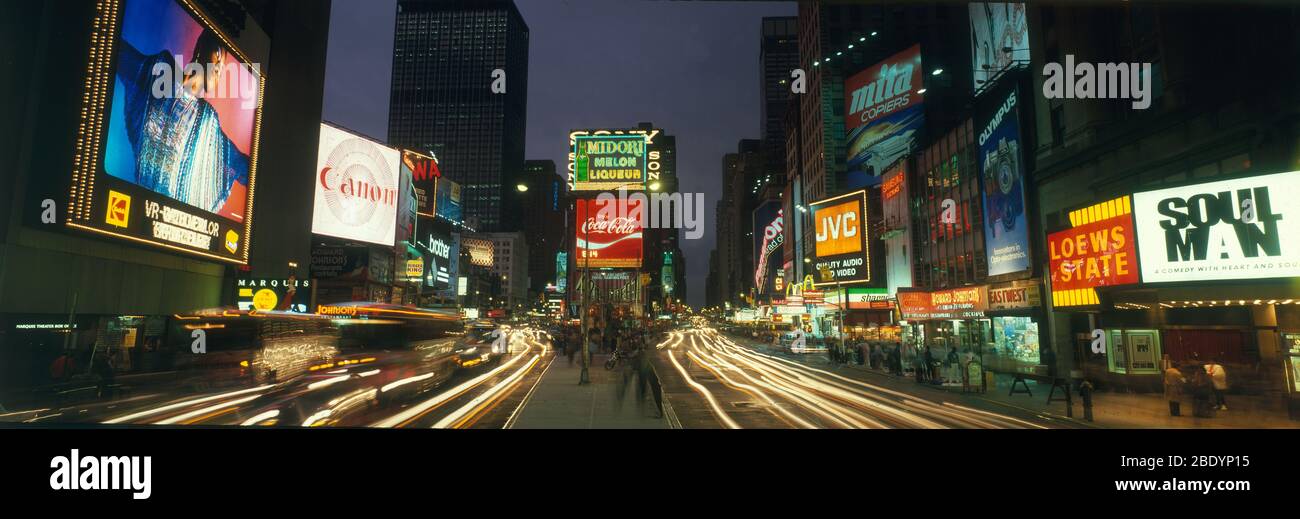Times Square, New York, 1986 Banque D'Images