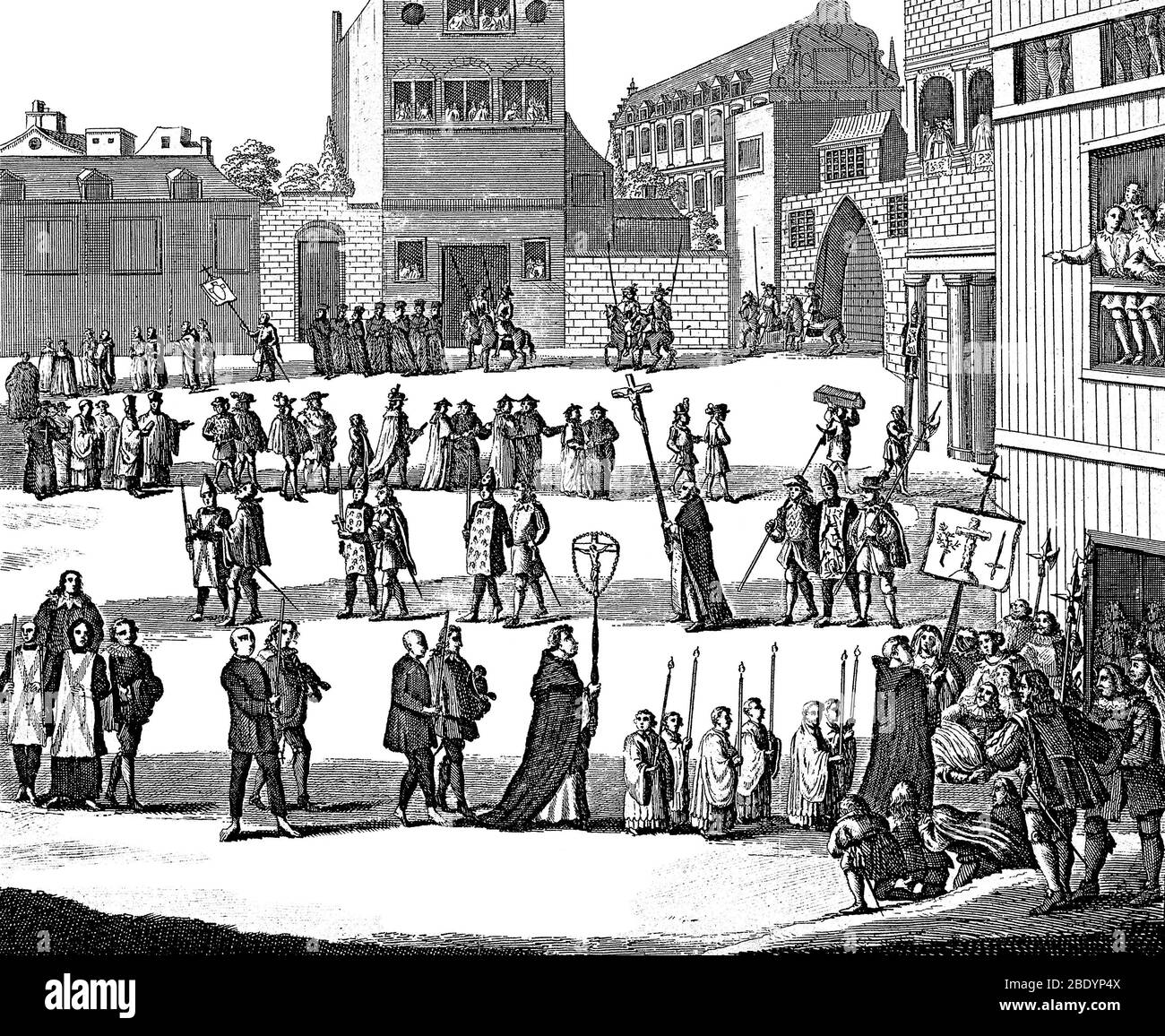 Inquisition espagnole, procession Banque D'Images