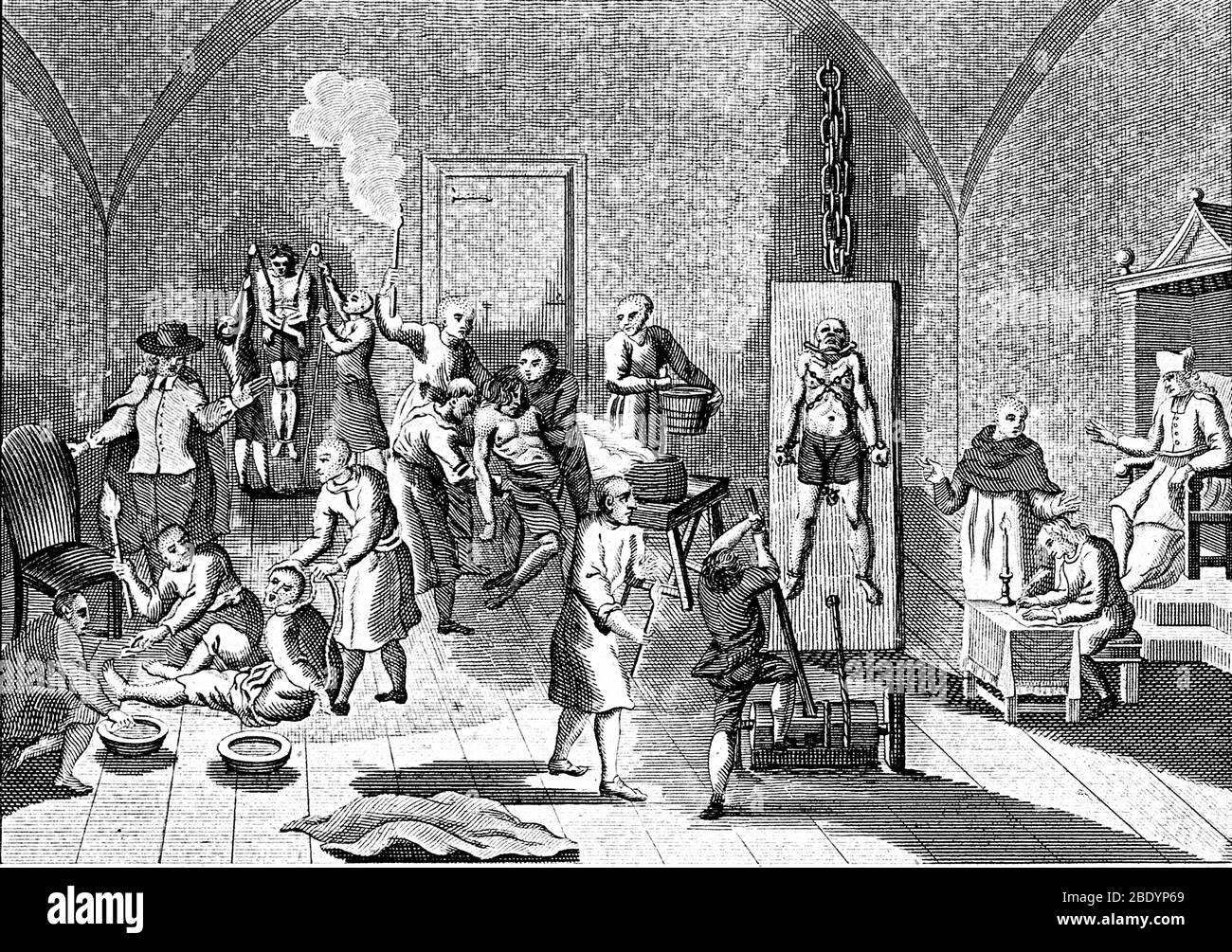 Inquisition espagnole, Chambre de torture Banque D'Images
