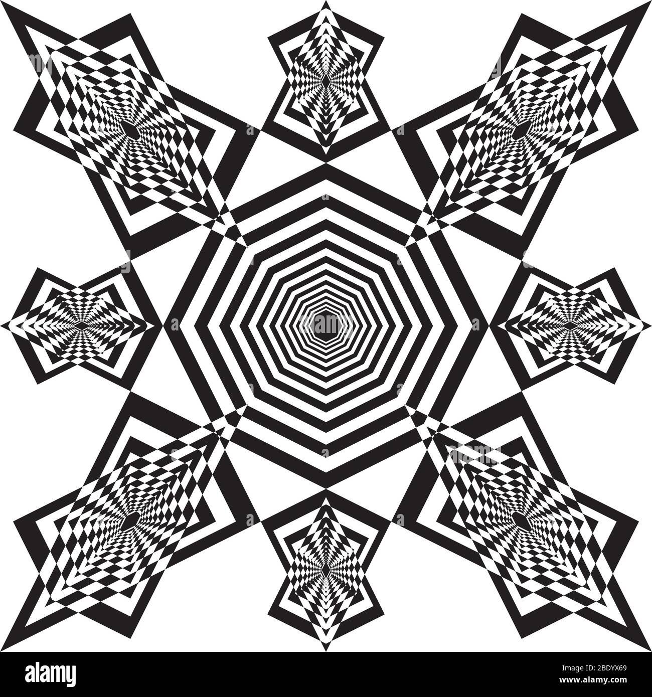 Résumé Arabesque pointilliste projet de développement de table de bouclier Design noir sur fond transparent et transparent de plaid Illustration de Vecteur