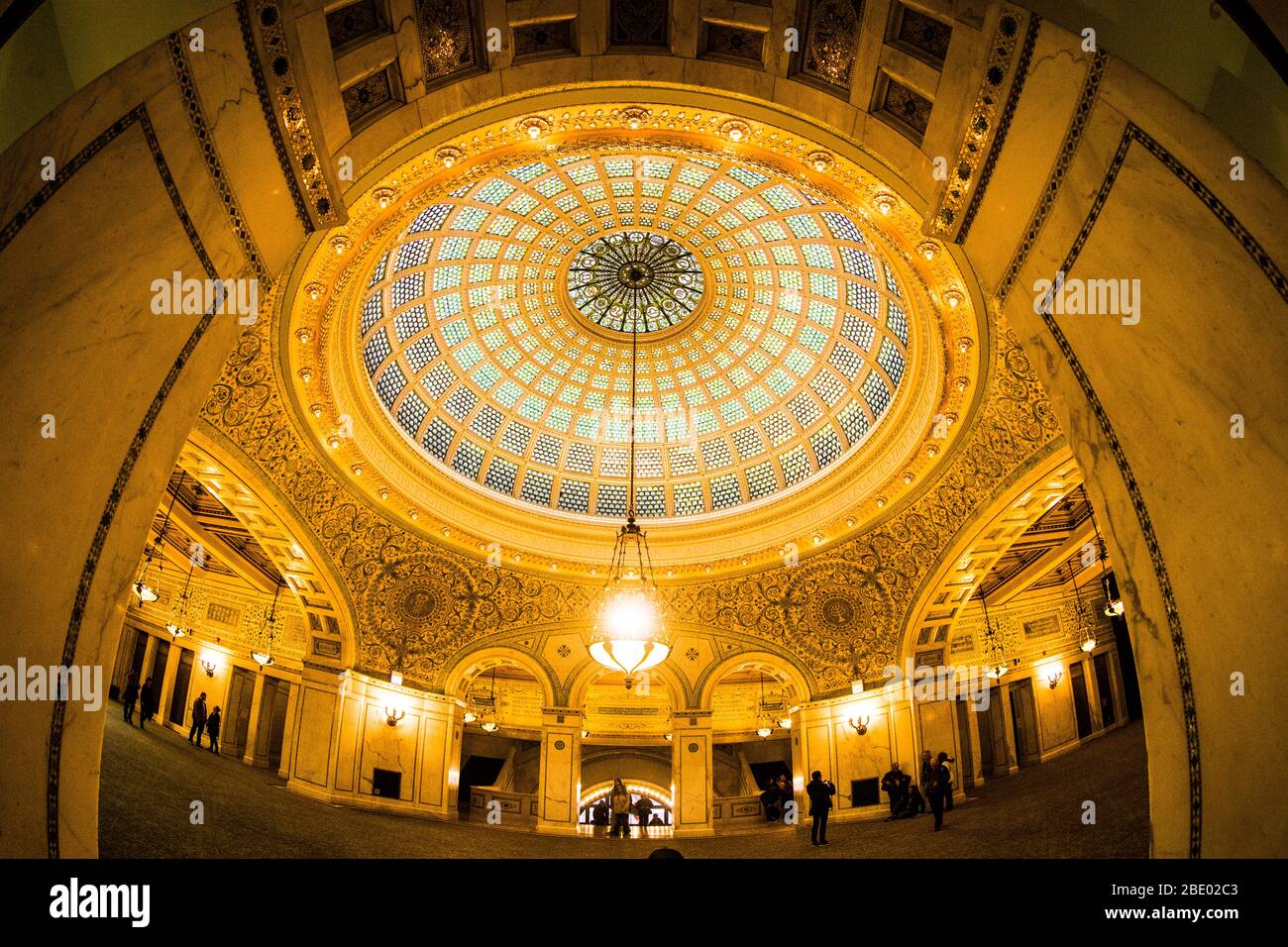 Intérieur lumineux du bâtiment, Chicago, Illinois, États-Unis Banque D'Images