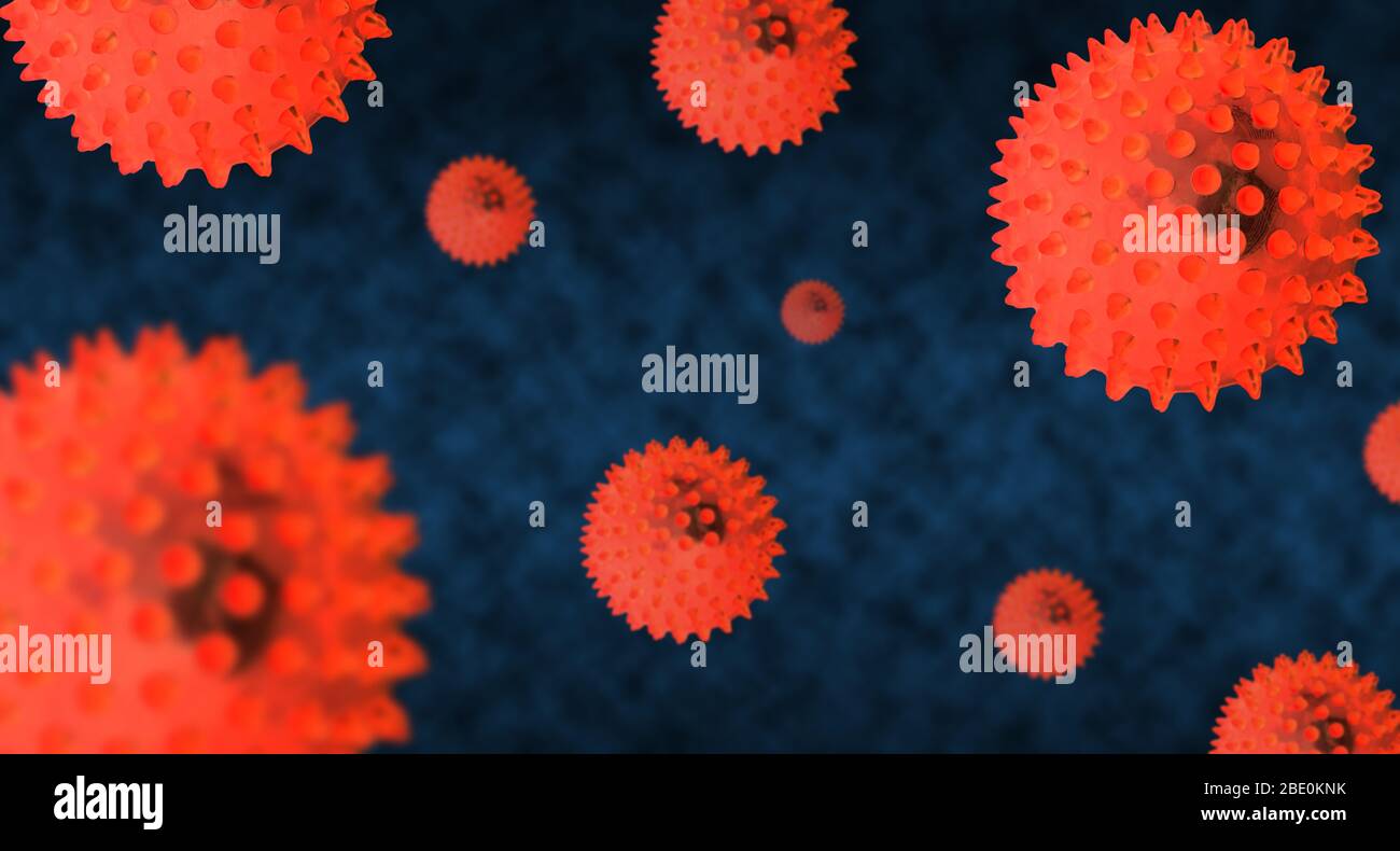 COVID-19 pandémique du coronavirus. Concept de propagation de virus avec espace de copie. Banque D'Images