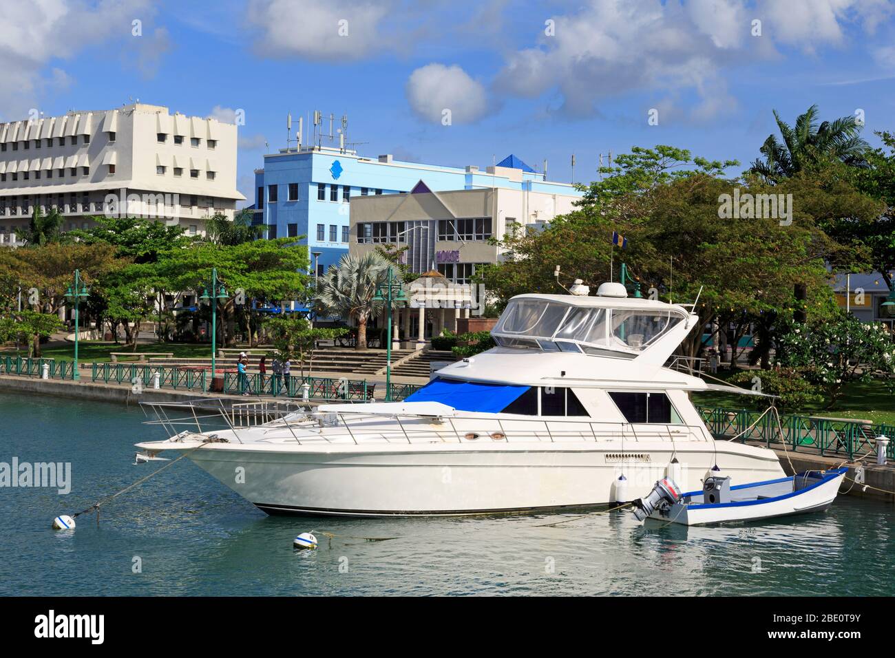 Bateaux dans le bassin intérieur,Bridgetown,Barbade,Caraïbes Banque D'Images