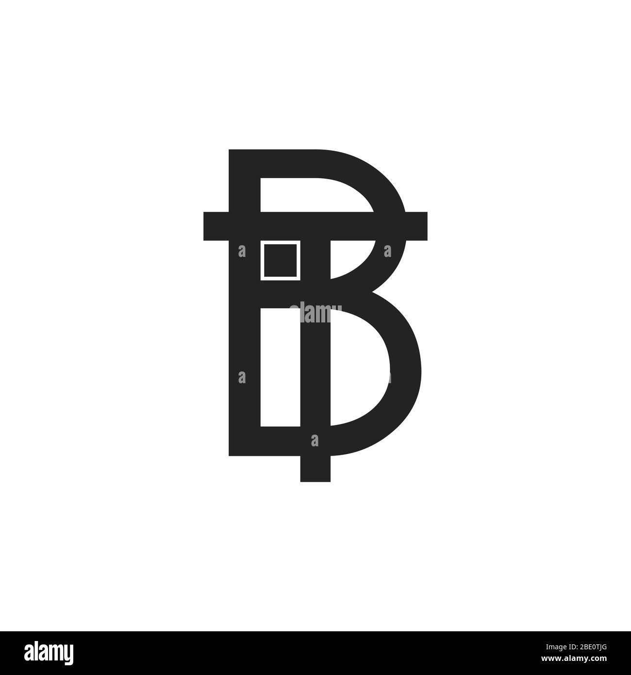 vecteur de logo de ligne géométrique liée lettre tb Illustration de Vecteur