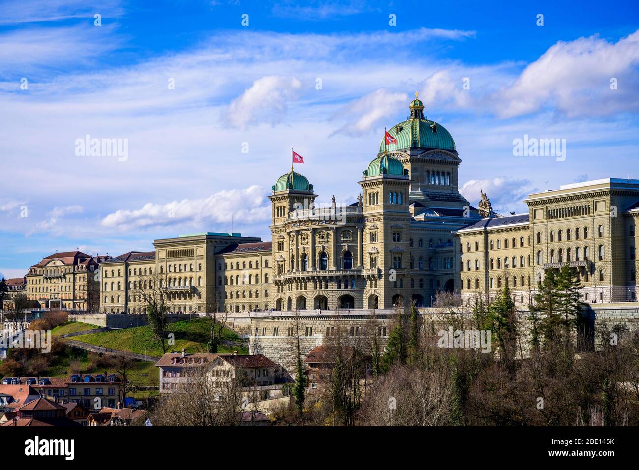 Bâtiment du Parlement, Palais fédéral, Berne, Canton de Berne, Suisse Banque D'Images
