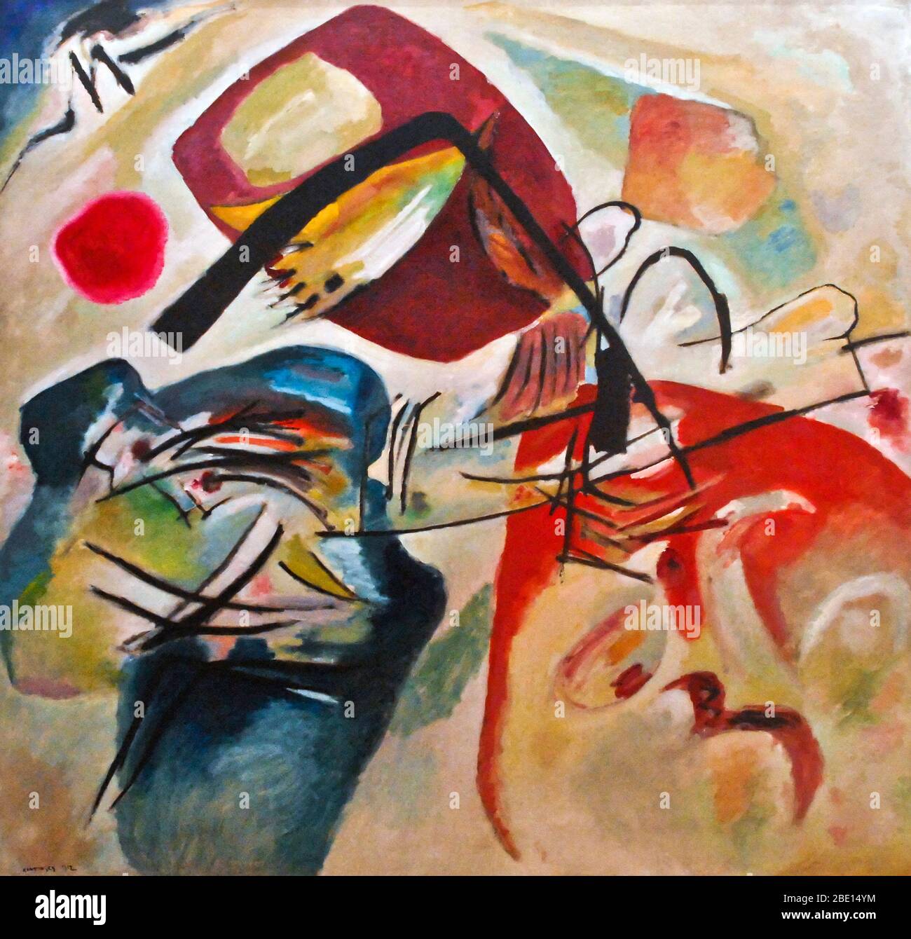 Wassily Kandinsky : photo avec une arche noire (1912) Banque D'Images Wassily Kandinsky : photo avec une arche noire (1912) Banque D'Images