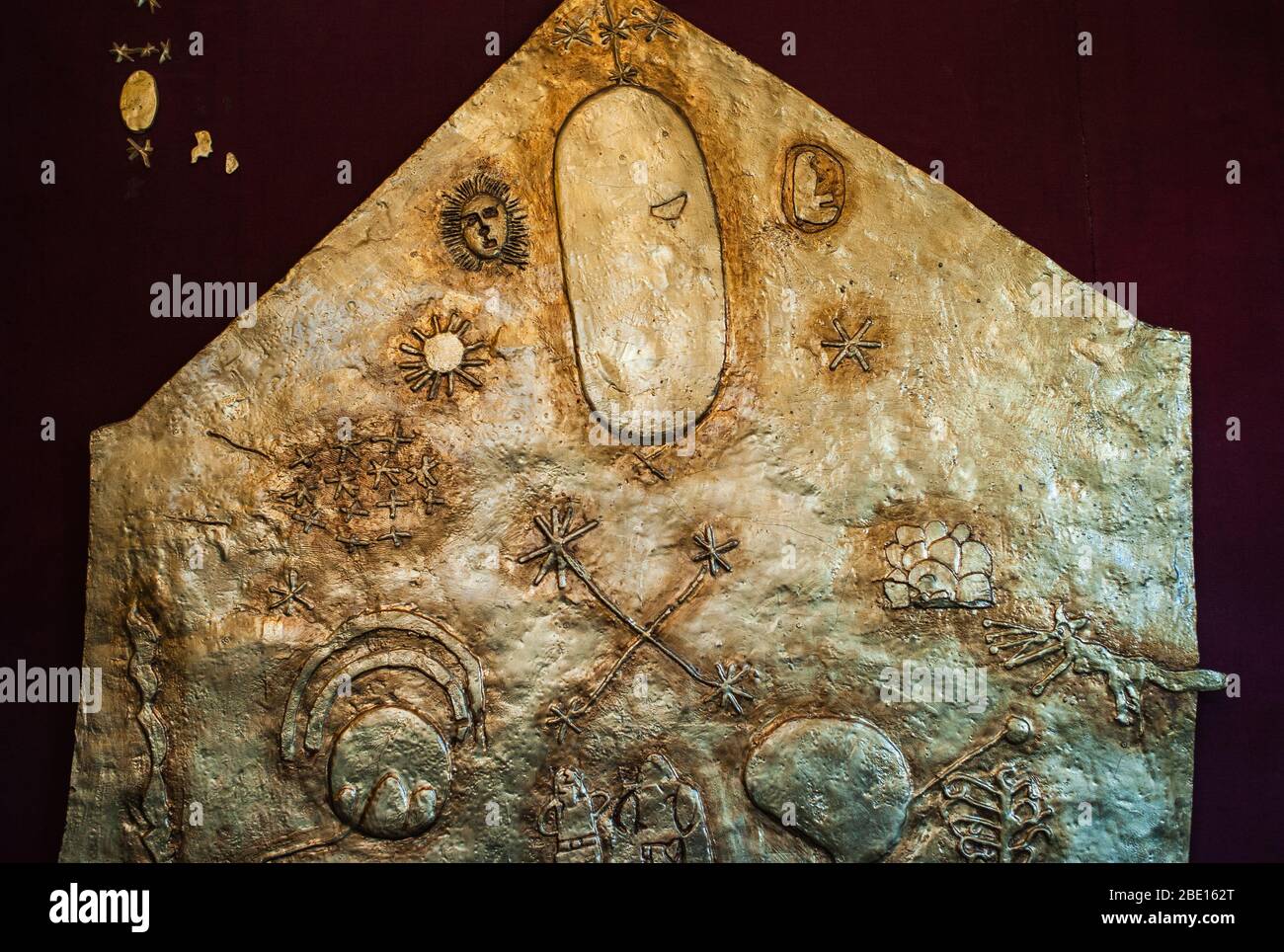 Carte des étoiles de l'Inca d'or dans le temple du Soleil de Coricancha, Cuzco, Pérou, Représentation de Pachamama dans la cosmologie, selon Juan de Santa Cruz Pachacuti Ya Banque D'Images