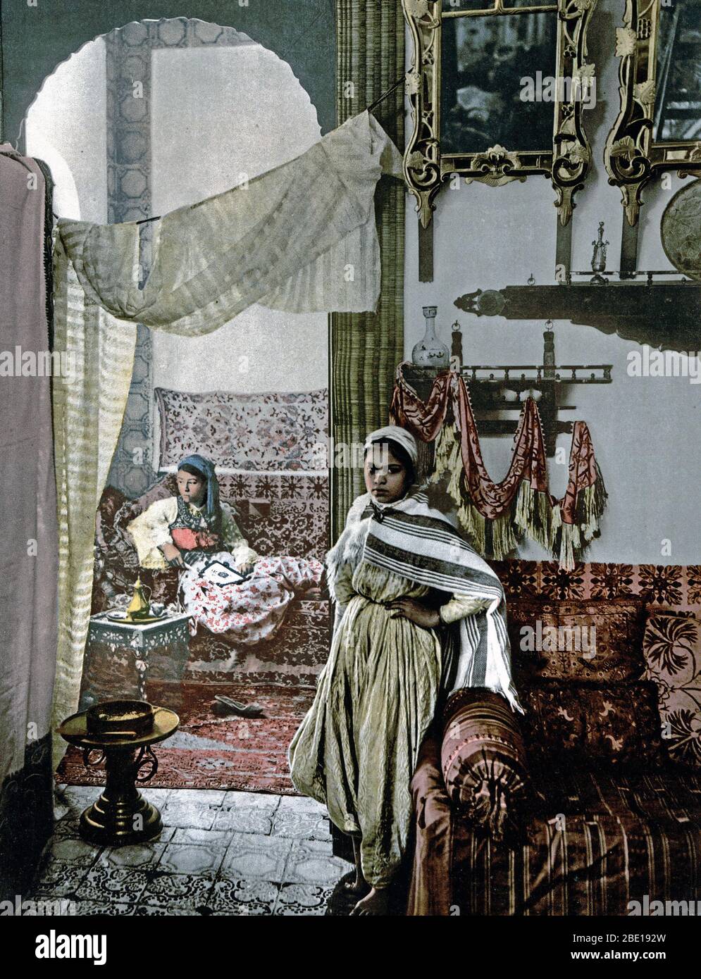 Les femmes mauresques distingués, Alger, Algérie ca. 1899 Banque D'Images