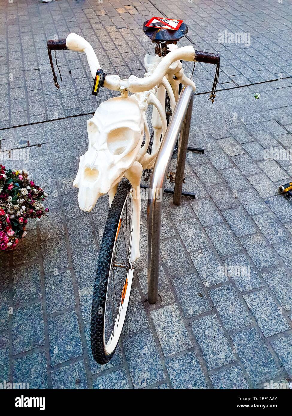 Un vélo squelette Banque D'Images