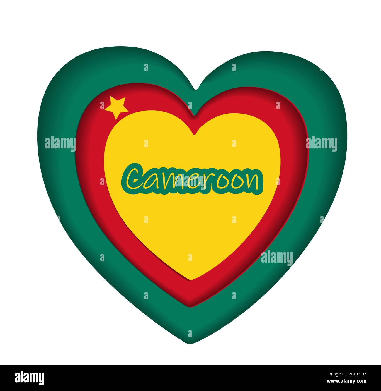 Drapeau du Cameroun, République du Cameroun. Modèle de prix, document officiel avec drapeau du Cameroun. Illustration vectorielle colorée et lumineuse... Illustration de Vecteur