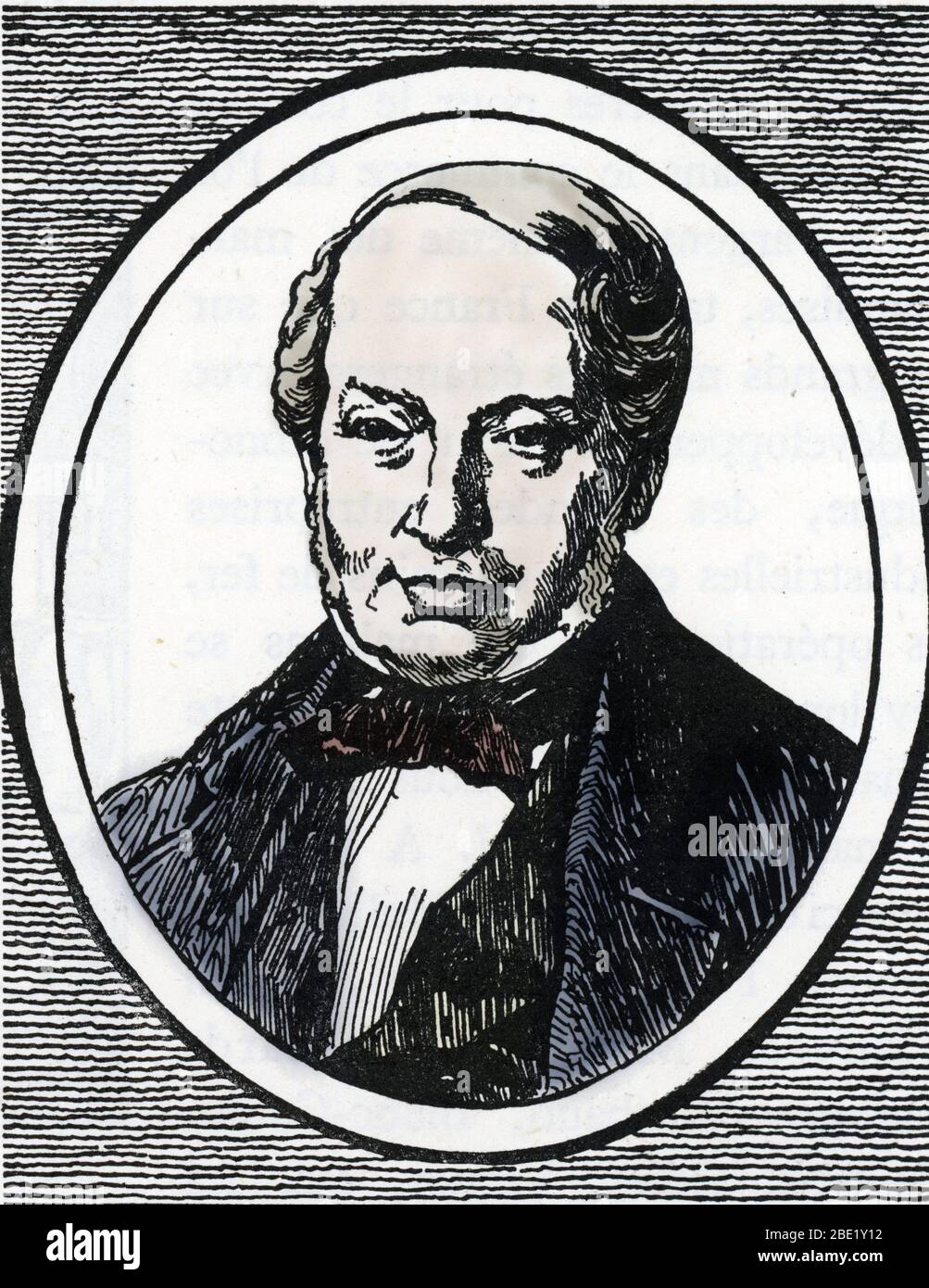 'Portrait de James Mayer de Rothschild (1792-1868) bannier francais' (Portrait de James Mayer de Rothschild banquier allemand-français) Gravure, 20ème cen Banque D'Images