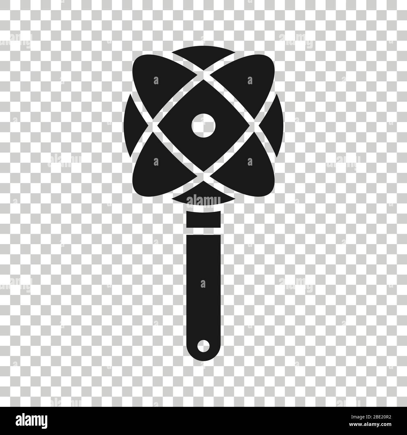 Loupe scientifique de style plat. Illustration du vecteur de recherche de virus sur fond blanc isolé. Concept commercial de l'adn chimique. Illustration de Vecteur