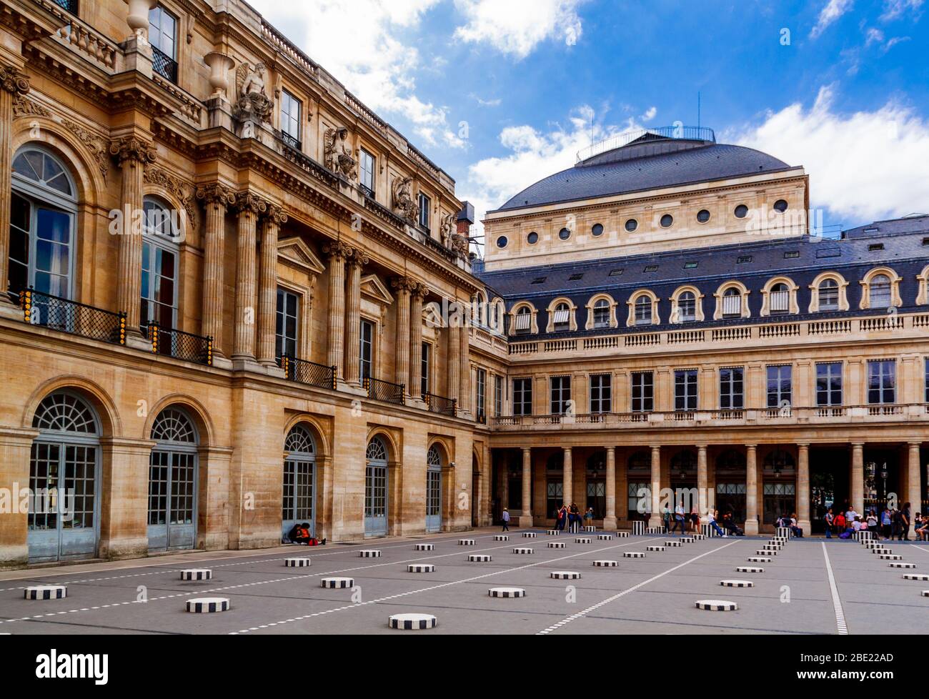 La Cour du Palais Royal (Palais Royale) à Paris, France, Banque D'Images