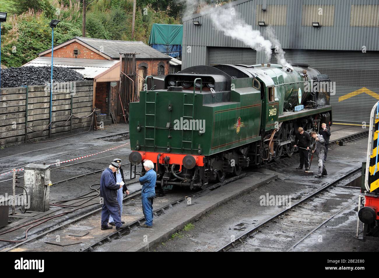 34053 'parc keith' dans le hangar de BridgNorth. Chemin de fer de Severn Valley. Banque D'Images