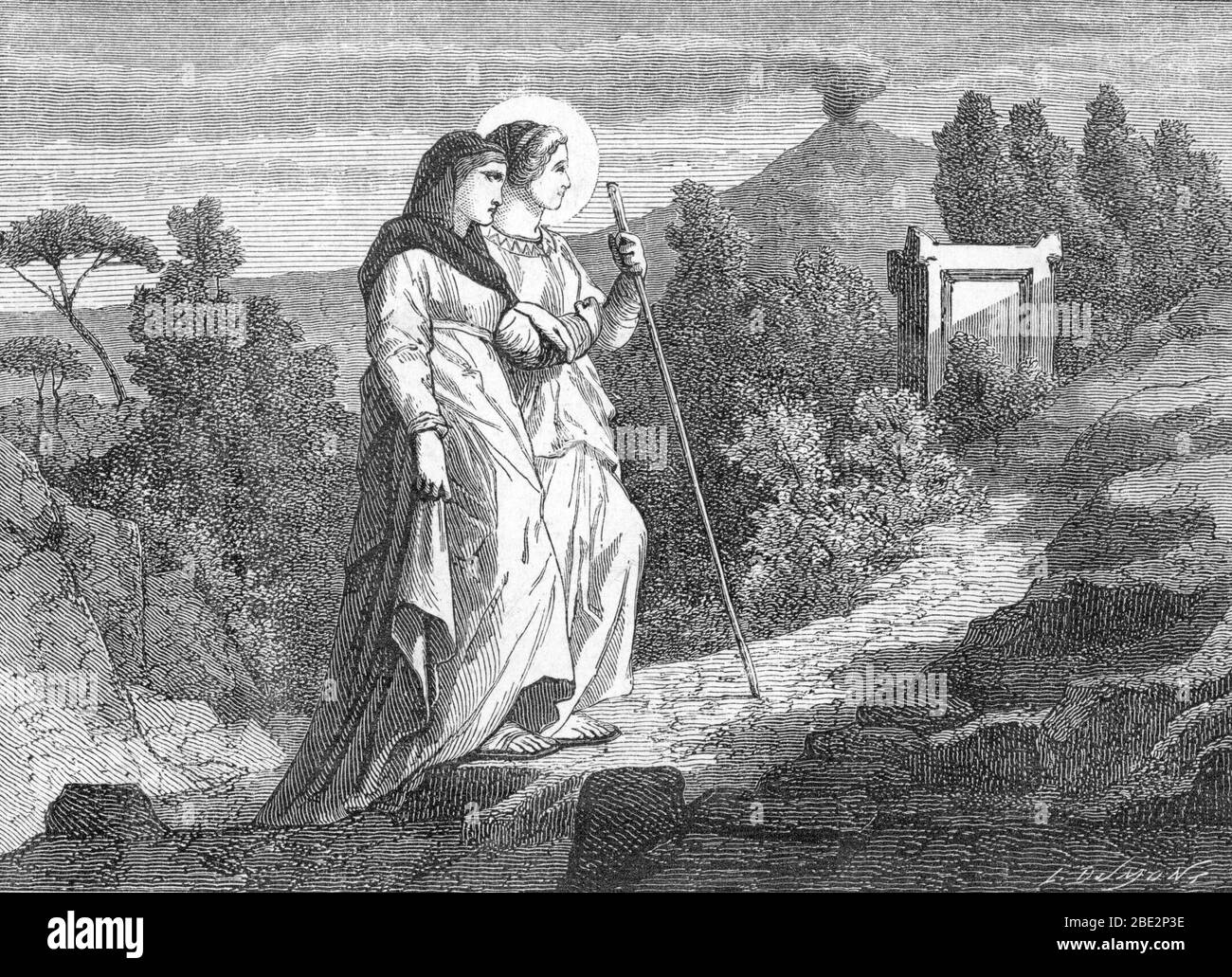 Représentation de sainte Lucie de Syracuse (St Lucy) Gravure de la collection privée du XIXe siècle Banque D'Images Représentation de sainte Lucie de Syracuse (St Lucy) Gravure de la collection privée du XIXe siècle Banque D'Images