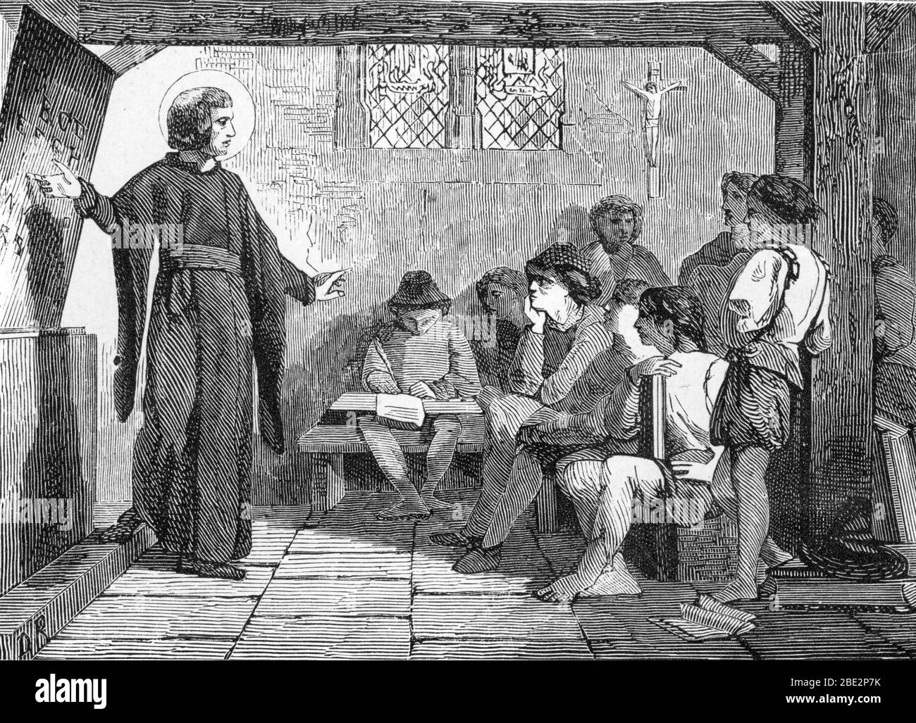 Représentation de saint Joseph Calasanz (Calasanctius) (1557-1648) auteur des Piaristes, congrégation religieuse destinée à l'éducation (Joseph Cal Banque D'Images