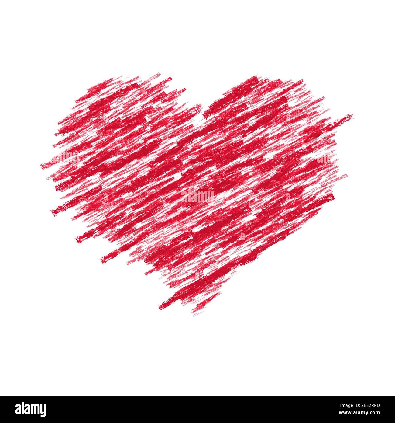 Rotes Ein Herz vor weissem Hintergrund Banque D'Images
