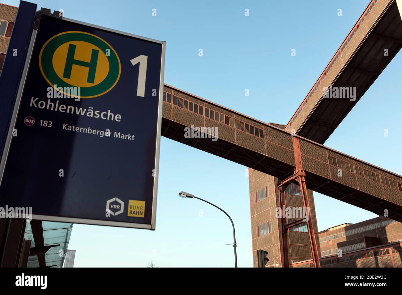 Mine de charbon Zollverein, route européenne de la culture industrielle et du patrimoine mondial par l'UNESCO Banque D'Images