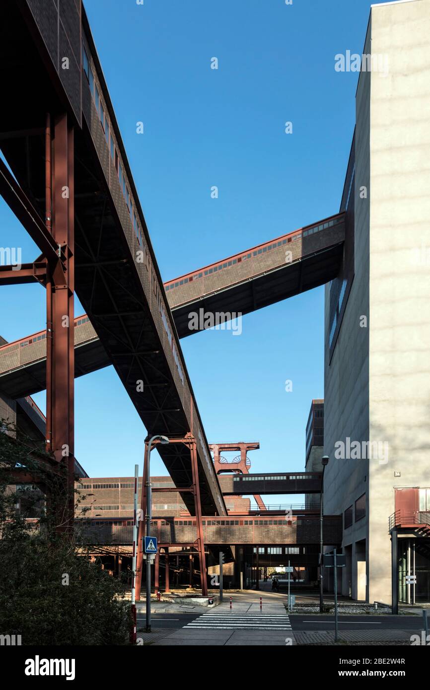 Mine de charbon Zollverein, route européenne de la culture industrielle et du patrimoine mondial par l'UNESCO Banque D'Images