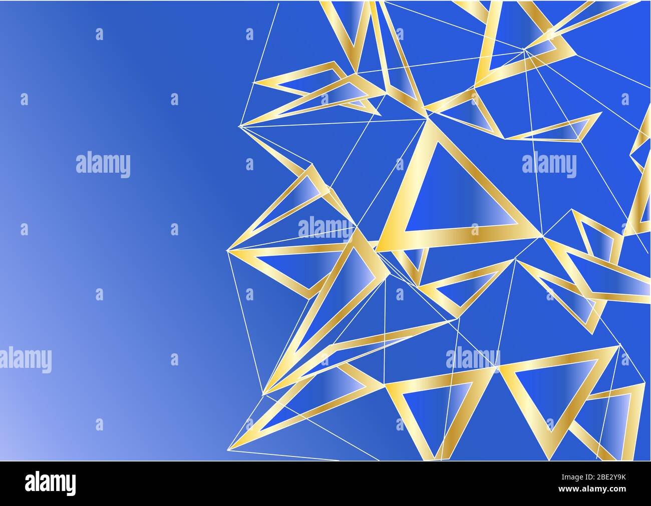 illustration vectorielle d'arrière-plan géométrique triangulaire bleu abstrait Illustration de Vecteur