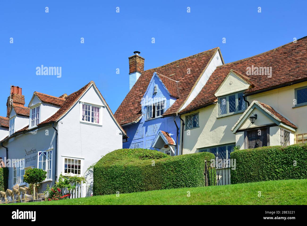 Période cottages en Finchingfield, Essex, Angleterre, Royaume-Uni Banque D'Images