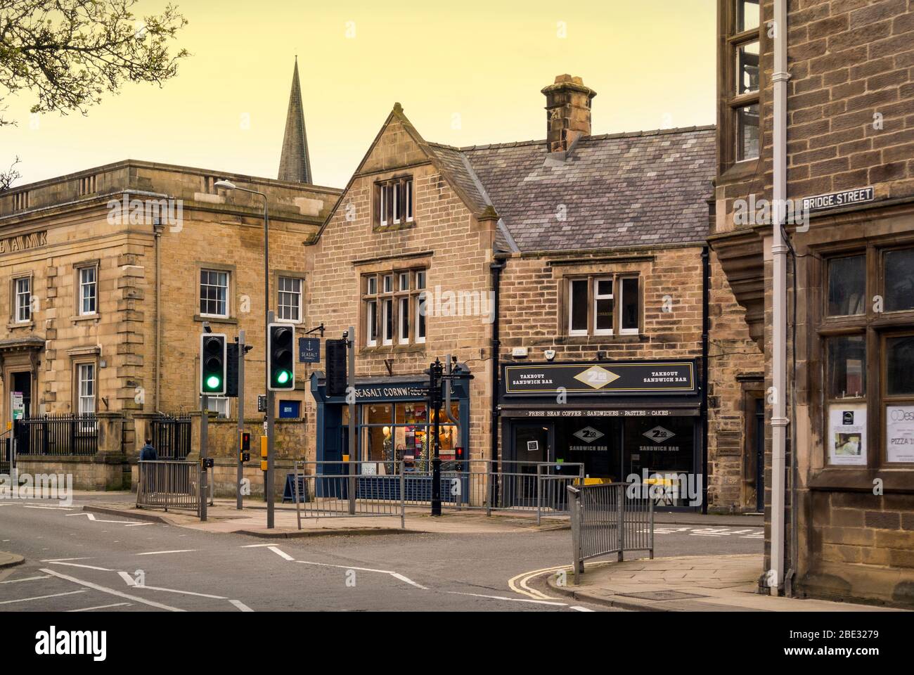 Centre-ville de Bakewell, place d'ancrage, Bakewell, Derbyshire Banque D'Images