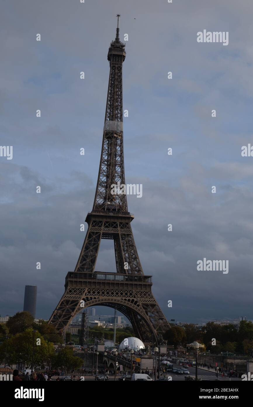La Tour Eiffel, le Pont Iena et champ de Mars Banque D'Images